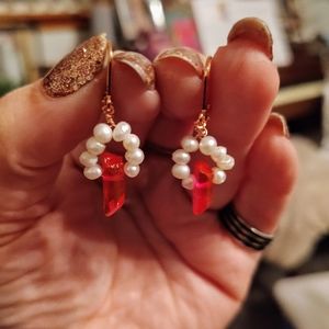 Pearl and Crystal Earrings